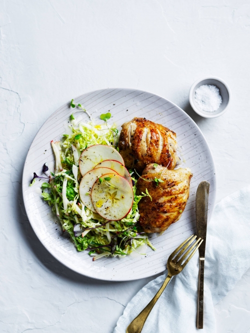 Grilled chicken + apple savoy slaw