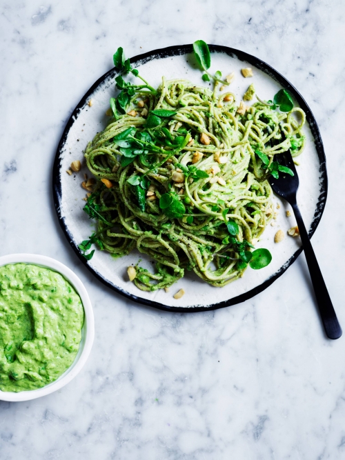 CASHEW BASIL SPELT PASTA